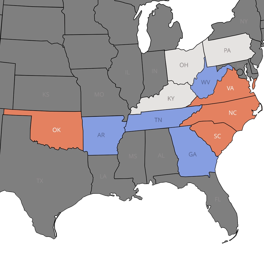 Vascular Wellness and PiccPros vascular access services coverage map