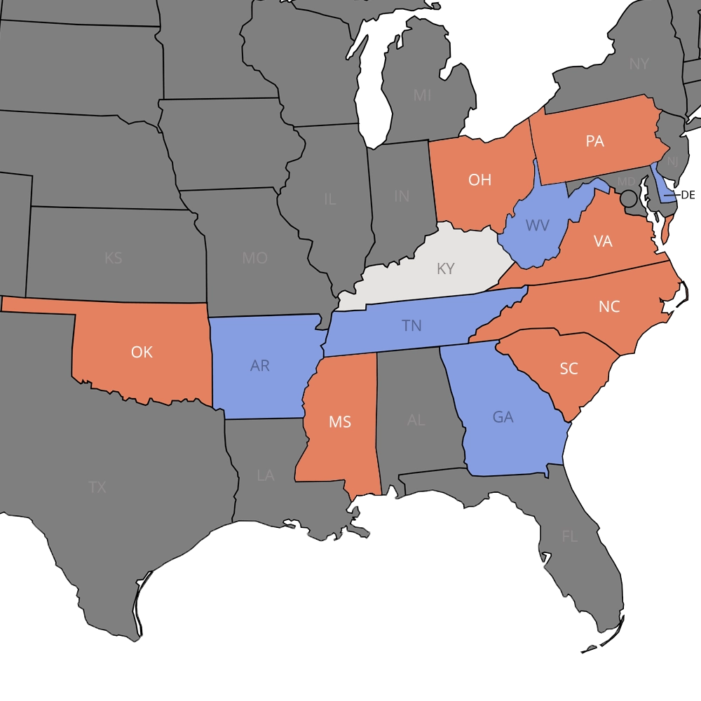 Vascular Wellness and PiccPros vascular access services coverage map